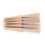 Spanish Wedding Fan Supplier - OEM Solid Wood Lace Carved Custom Name Logo