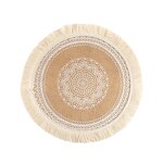 Jute Placemats Manufacturer - OEM Woven Printed Tassel Heat Insulation Decor