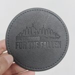 Leather Coasters Supplier - OEM Customizable Logo Easy to Clean Tea Pad