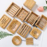 Bamboo Soap Dish Supplier - OEM Wooden Natural Soap Tray Holder Storage Box