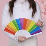Plastic Hand Crank Fan Manufacturer - OEM Foldable Oriental Style Silk Fan