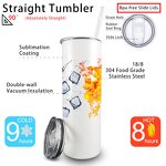Straight Tumbler Supplier - OEM 20oz Sublimation Skinny Stainless Steel Cup