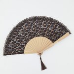 Custom Wedding Fan Manufacturer - OEM Spanish Wood Lace Carved Portable Fan