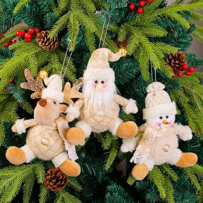 Christmas Tree Ornaments Supplier - OEM Cute Santa Claus Hanging Pendant Decor