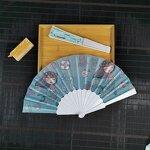 Hand Fan Factory - OEM Customizable Logo Plastic Cloth Folding Fan