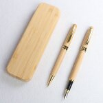 Bamboo Gift Set Supplier - OEM New Design UV Printing Pen Holder Set