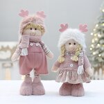 Pink Plush Christmas Decor Supplier - OEM New Boy Girl Desktop Ornaments Gifts