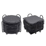 Slate Coasters Supplier - OEM Black Natural Rock Stone Whisky Coaster