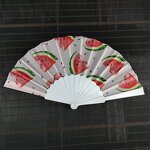 Hand Fan Factory - OEM Customizable Logo Plastic Cloth Folding Fan