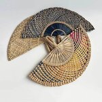 Straw Fan Manufacturer - OEM Hand-woven Decorative Semicircular Cooling Fan