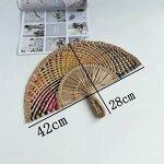 Straw Fan Manufacturer - OEM Hand-woven Decorative Semicircular Cooling Fan