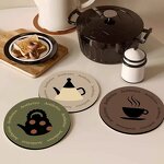 Rubber Coasters Manufacturer - OEM 12cm Heat Resistant Tea Cup Mat Decor