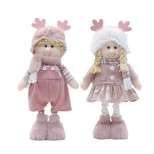 Pink Plush Christmas Decor Supplier - OEM New Boy Girl Desktop Ornaments Gifts