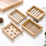 Bamboo Soap Dish Supplier - OEM Wooden Natural Soap Tray Holder Storage Box