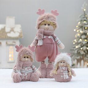 Plush Christmas Decor Factory - OEM New Pink Boy Girl Holiday Mood Enhancer