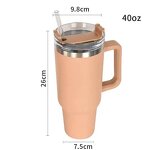 40oz Tumbler Supplier - OEM Stainless Steel Thermos Insulation Straw Bottle