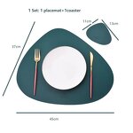 Leather Placemat Set Factory - OEM Dual Sided Coaster Nordic Style Home