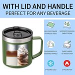Custom Coffee Mug Supplier - OEM 14oz Insulated Stainless Steel Mug with Lid