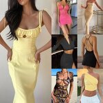 Summer Dress Manufacturer - OEM Wholesale Printed Elastic Retro