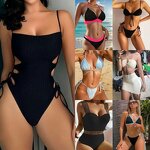 Swimsuit Manufacturer - OEM Wholesale Three Piece Bikini Ribbed