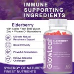 Glowleaf Vitamin C Elderberry Gummie Vitamins Gummy Candies Elderberry Gummies