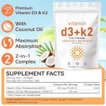 ACORN Multi Vitamin D3k2 Supplement Capsules Softgel with Coconut Oil Strong Joint Support Calcium Vitamin D3 K2 Softgel Capsule