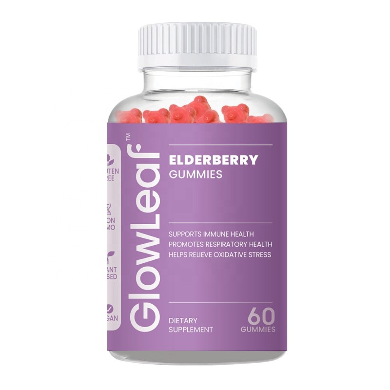 Glowleaf Vitamin C Elderberry Gummie Vitamins Gummy Candies Elderberry Gummies