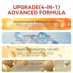 ACORN Antioxidant NAD+ Drink Oral Liquid with PQQ Heart Support Con Resveratrol NAD Supplements 1000mg
