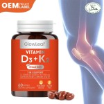 GlowLeaf Vitamin D3 Vitamin K2 Capsule Vegan 100% Calcium Supplement Bone Health Immunity Support Vitamin D3K2 Softgel