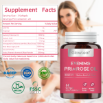 GlowLeaf Evening Primrose Oil Softgel Capsule Hormone Maintenance Ovaries Health 1300mg Evening Primrose Oil Capsules Softgel
