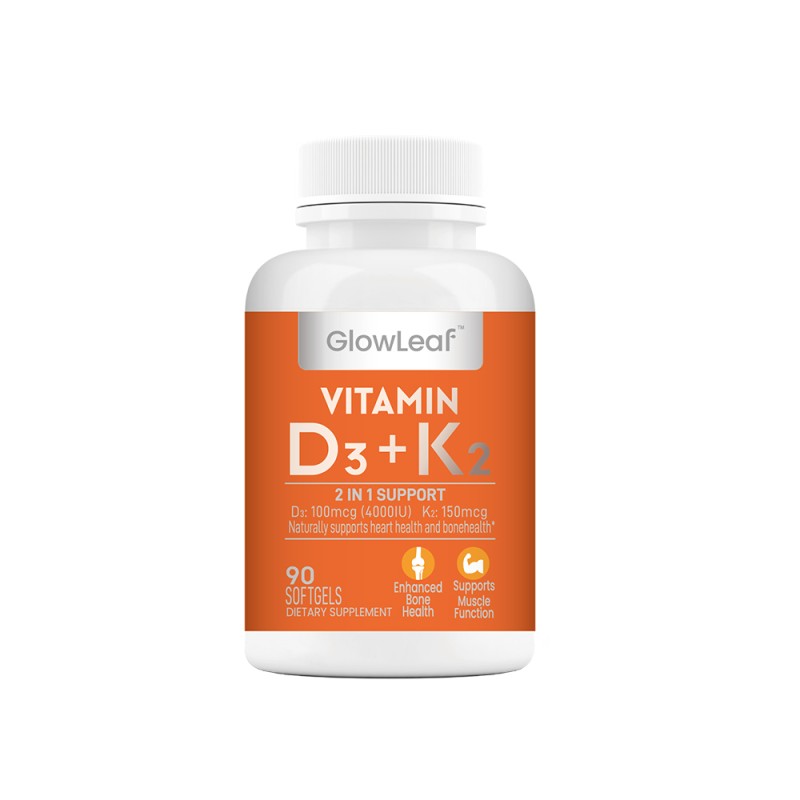 ACORN  Vitamin K2 Softgel Vegan Raw Material Factory  Health Supplement 4000iu Vitamin D3 K2 Softgel Capsules