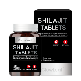 GlowLeaf Shilajit Naturel Support Male Reproductive Health Enhance Libido Men Supplements Ultra Shilajit Tablets