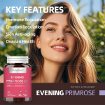 GlowLeaf Evening Primrose Oil Softgel Capsule Hormone Maintenance Ovaries Health 1300mg Evening Primrose Oil Capsules Softgel