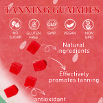 ACORN Women Daily Tanning Supplement Gummy Candy Watermelon Flavor  Lycopene Astaxathin Tanning Gummies