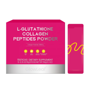 GlowLeaf胶原蛋白补充私人标签鱼胶原蛋白肽粉饮料l -谷胱甘肽胶原蛋白粉