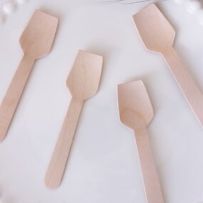 Ice Cream Scoop Manufacturer - OEM 95mm Disposable Eco-Friendly Birch Wood