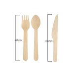 Disposable Spoon Knife Fork Factory - OEM 160mm Degradable Western Food Set
