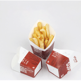 Cone French Fries Box Factory - OEM New Design Take Away Baking Popcorn Box