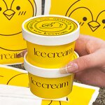 Ice Cream Yogurt Cups Factory - OEM 3-16oz Gelato Tubs Paper Cups