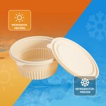 Corn Starch Bowls Manufacturer - OEM Wholesale Round Disposable Noodles Soup Bowls