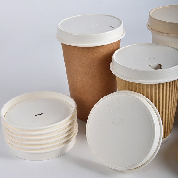 Paper Lids Factory - OEM New Biodegradable Compostable Logo Printed Cover