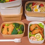 Salad Container Bowls Supplier - OEM Eco-Friendly Single Wall Square Paper Box