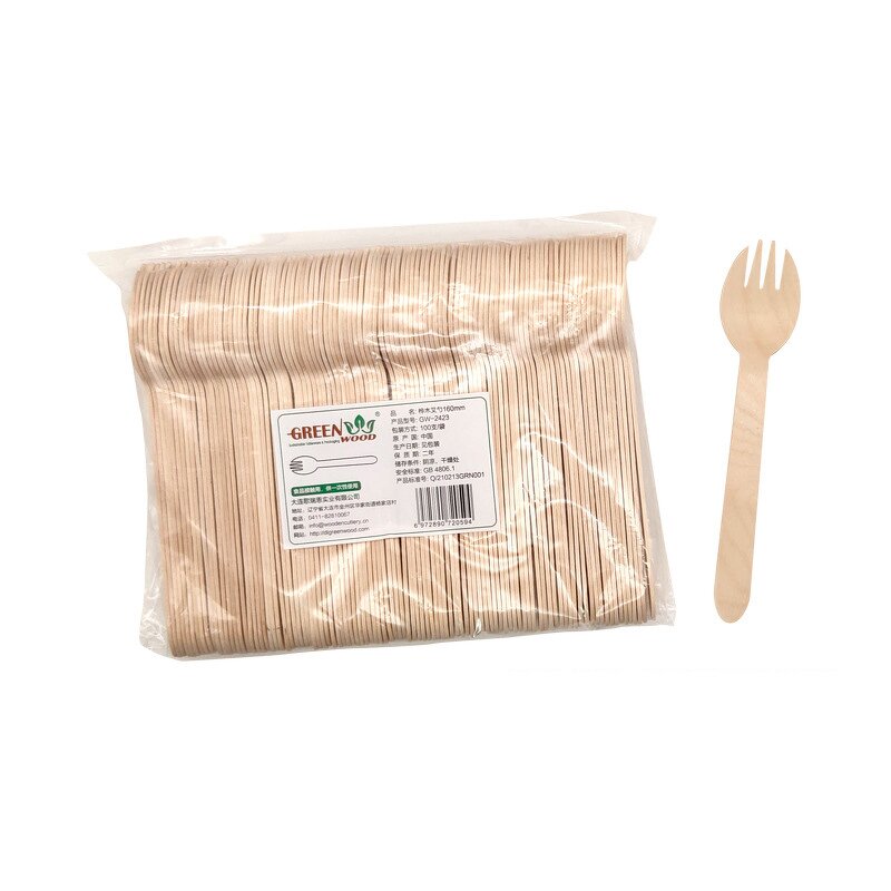 Wooden Fork Spoon Supplier - OEM 160mm Environmentally Friendly Degradable
