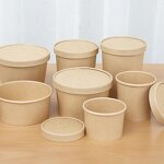 Double Wall Soup Bowls Manufacturer - OEM Wholesale Heatable Kraft Paper Bowl
