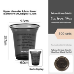 Black Iced Coffee Cup Supplier - OEM Commercial Thickened American Style Plastic