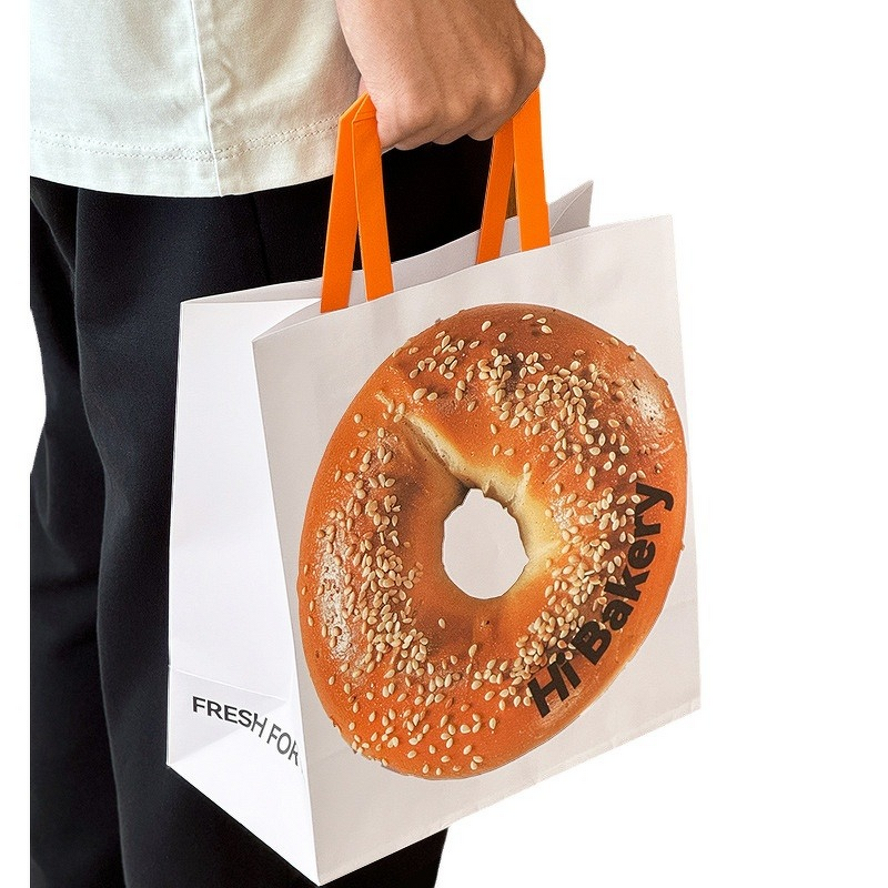 Bakery Kraft Paper Bags Factory - OEM Commercial Handheld Recyclable Custom Logo