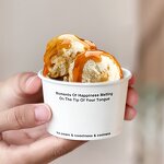 Ice Cream Paper Cups Factory - OEM Custom Printed 4-24oz Dessert Bowl with Lid