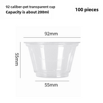 PET Plastic Cup Manufacturer - OEM Handmade 90mm for Mini Rice Cone Taro