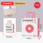 Kraft Baking Tote Bag Supplier - OEM Wholesale with Hot Stamping Logo for Bread