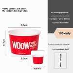 Ice Cream Paper Bowls Supplier - OEM Trendy Single Wall Kraft Takeaway Cups